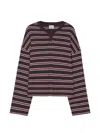Closed Gestreiftes Langarmshirt In Brown