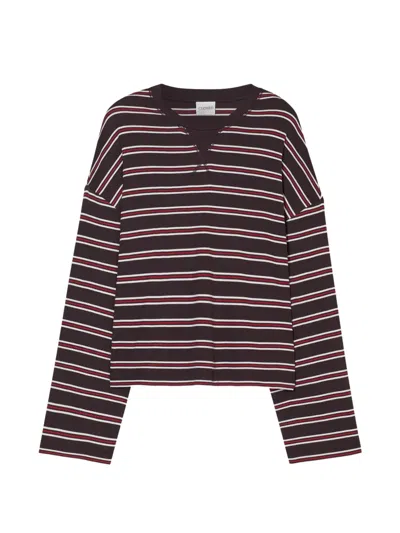 Closed Gestreiftes Langarmshirt In Brown