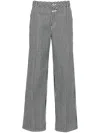 Closed Striped Mid-rise Straight Jeans In White