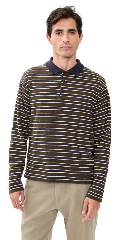 Closed Striped Polo Shirt Espresso Brown