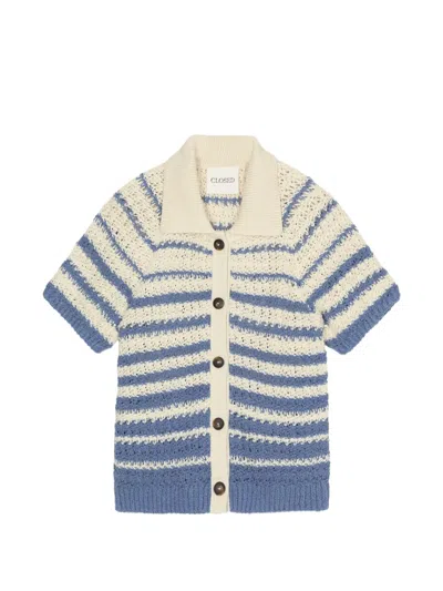 Closed Striped Short-sleeve Cardigan In Multi