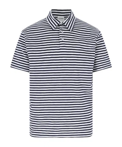 Closed Striped Short-sleeve Polo Shirt In White