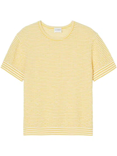 Closed Striped T-shirt In Yellow
