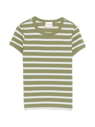 Closed Striped T-shirt In Green