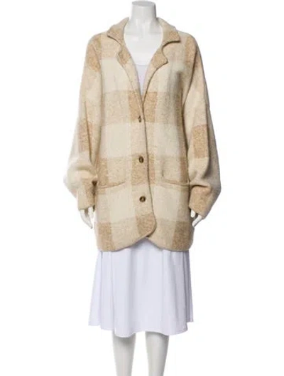 Pre-owned Closed Striped V-neck Sweater In Neutral