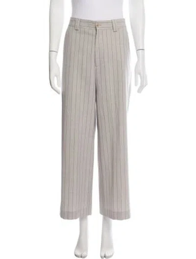 Pre-owned Closed Striped Wide Leg Pants In Grey