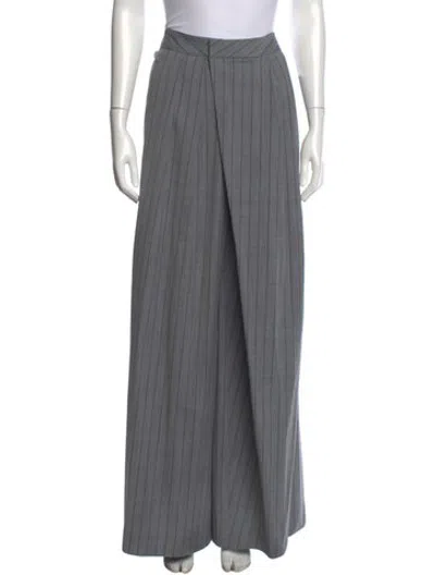 Pre-owned Closed Striped Wide Leg Pants In Grey