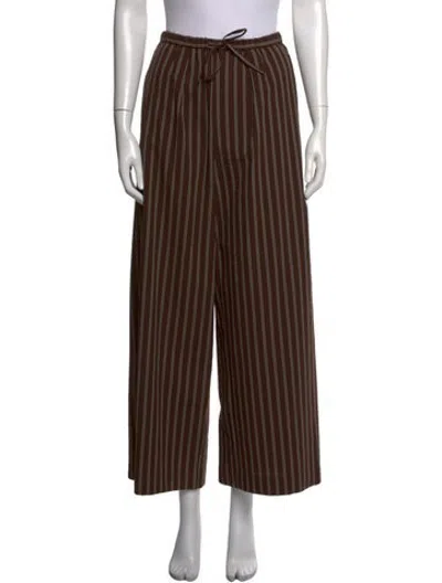 Pre-owned Closed Striped Wide Leg Pants W/ Tags In Brown
