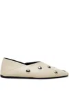 Closed Studded Ballet Flats