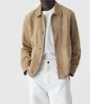 CLOSED SUEDE BLOUSON JACKET IN TAUPE