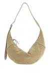 CLOSED CLOSED SUEDE HALFMOON HOBO LEATHER BAG