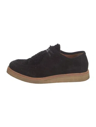 Pre-owned Closed Suede Sneakers In Black