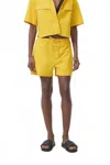 Closed Summer Shorts In Mango In Yellow