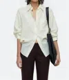 Closed Super Soft Button Down Top In Vanilla