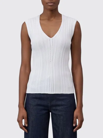 Closed Sweater Woman In White