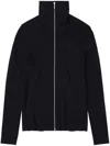 Closed Zip Cardigan Turtleneck Clothing In 100 Black