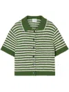 Closed Cardigan Short Sleeve Matcha Green In Green
