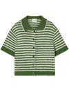 Closed Cardigan Short Sleeve Matcha Green In Green