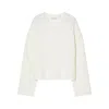 Closed Crew-neck Sweater In White