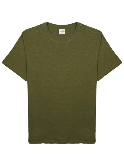 Closed T Shirt "classic" In Cotone In Green