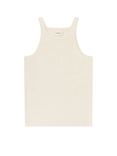 Closed Tank Top In White