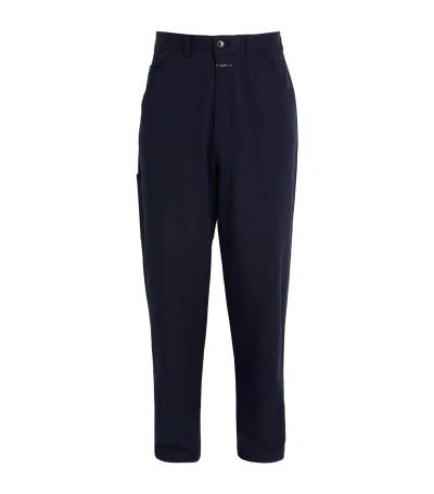 Closed Tapered Chino Trousers In Blue