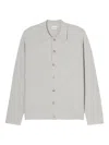 Closed Textured Button-front Cardigan In Gray