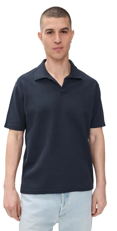 Closed Textured Polo Dark Night In Black