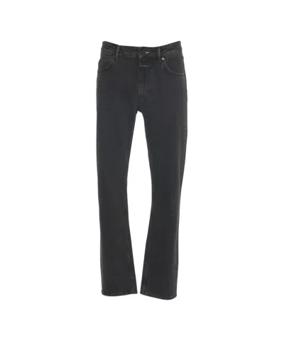 Closed Timeless Straight-cut Denim Jeans With Five-pocket Design In Black