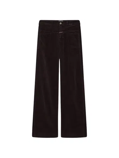 Closed Tori-x Corduroy Straight-leg Trousers In Black