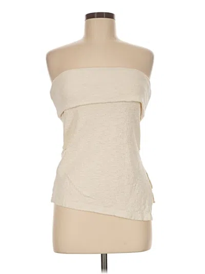 Pre-owned Closed Tube Top Ivory Strapless Neckline Tops
