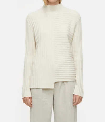 Closed Turtle Neck Pullover In Shetland In Neutral