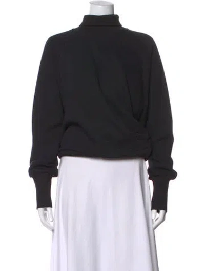Pre-owned Closed Turtleneck Long Sleeve Sweatshirt In Black