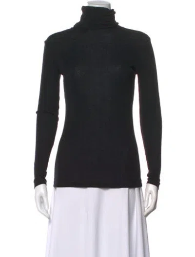 Pre-owned Closed Turtleneck Long Sleeve Top In Black