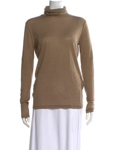 Pre-owned Closed Turtleneck Long Sleeve Top In Neutrals