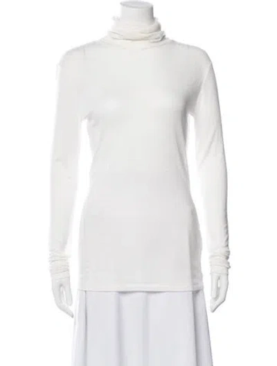 Pre-owned Closed Turtleneck Long Sleeve Top W/ Tags In White