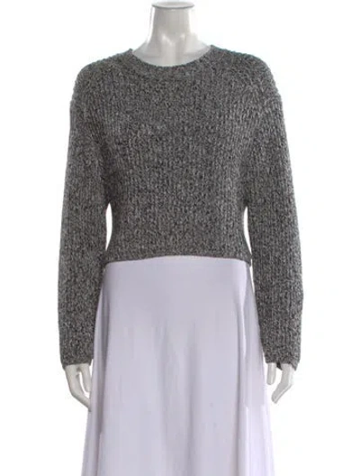 Pre-owned Closed Tweed Pattern Crew Neck Sweater In Multi
