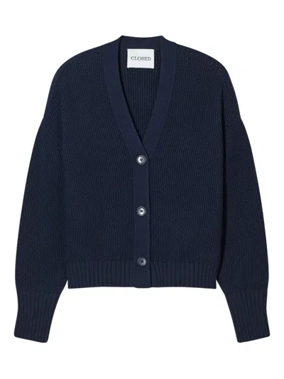 Closed V-neck Cardigan In ブルー