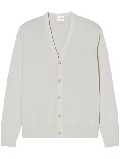 Closed V-neck Cotton Cardigan In Neutrals