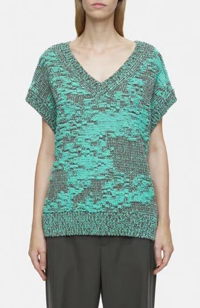 Closed V-neck Organic Cotton Sweater In Grind