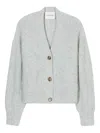 Closed Wool Blend V-necked Cardigan In Gray