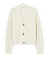 Closed Wool Blend V-necked Cardigan In White