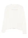 Closed V-neck Jumper In White