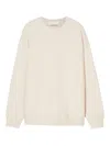 Closed Beige Solid Crew Neck Sweatshirt In Neutral