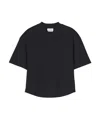 Closed Turn Up Organic-cotton T-shirt In Black