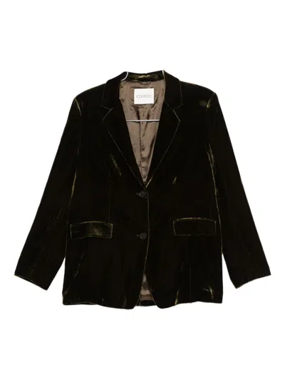 CLOSED VELVET SINGLE-BREASTED JACKET