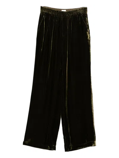 Closed Velvet Trousers In Black