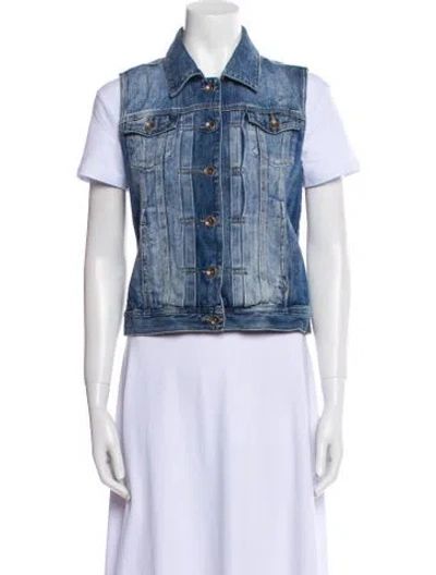 Pre-owned Closed Vest In Blue