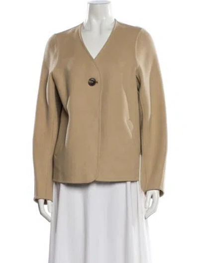 Pre-owned Closed Virgin Wool Jacket In Neutral