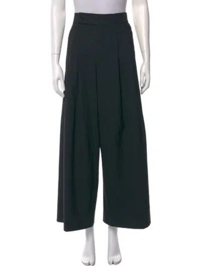 Pre-owned Closed Virgin Wool Wide Leg Pants In Green